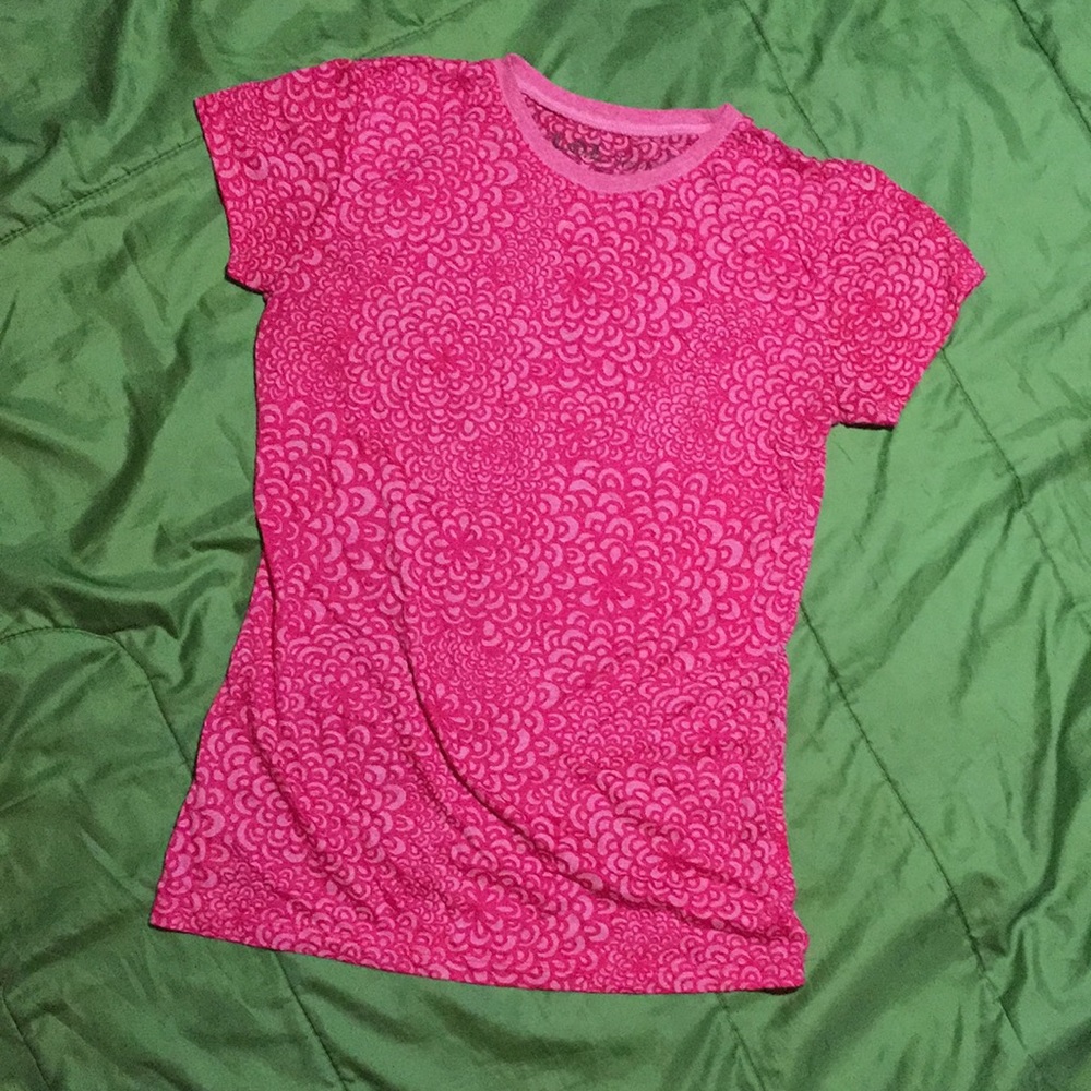 Bright pink Floral pattern T-shirt